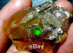 100% natural Ethiopian opal jumbo fire rare rough 84 cts in loose gemstone yz1