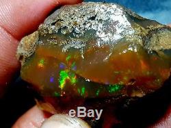 100% natural Ethiopian opal jumbo fire rare rough 84 cts in loose gemstone yz1