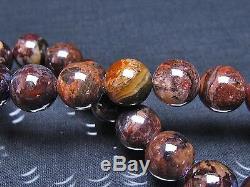 10MM Rare 4A Natural Brown Sugilite Gemstone Round Beads Bracelet GIFT BL3967d