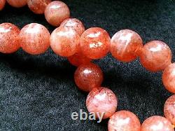 10MM Rare 5A Natural Golden Sunstone Gemstone Round Beads Bracelet GIFT BL8728d