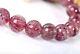 10mm Rare 5a Natural Strawberry Quartz Crystal Round Beads Bracelet Gift Bl9673c