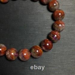 10.7mm Genuine Natural Auralite Crystal Beads Rare Bracelet AAAA