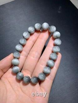 10mm Rare Natural Blue Rabbit hair Quartz Crystal Round Beads Bracelet AAAA