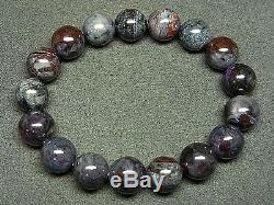 11.5MM Rare 5A Natural Blue Purple Sugilite Gemstone Round Bracelet GIFT BL9033c