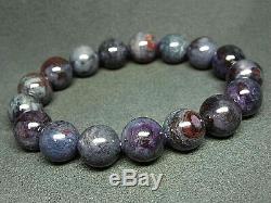 11.5MM Rare 5A Natural Blue Purple Sugilite Gemstone Round Bracelet GIFT BL9033c