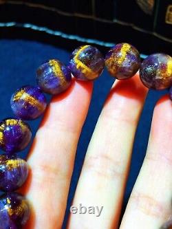 11.6mm Genuine Natural Auralite Crystal Beads Rare Bracelet AAAA