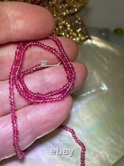 11 Strand Rare 2.0-2.5mm Natural Red Spinel Cabochon Gemstone Beads