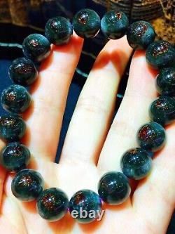 11mm Genuine Natural Auralite Crystal Beads Rare Bracelet AAAA
