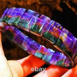 128.55.2mm Genuine Natural Auralite Crystal Beads Rare Bracelet AAAA