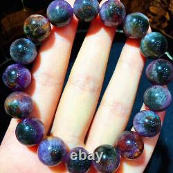 12.2mm Genuine Natural Auralite Crystal Beads Rare Bracelet AAAA