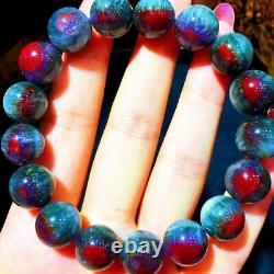 12.3mm Genuine Natural Starlight Auralite Crystal Beads Rare Bracelet AAAA