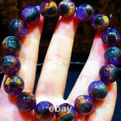 12mm Genuine Natural Auralite Crystal Beads Rare Bracelet AAAA