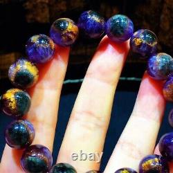 12mm Genuine Natural Auralite Crystal Beads Rare Bracelet AAAA