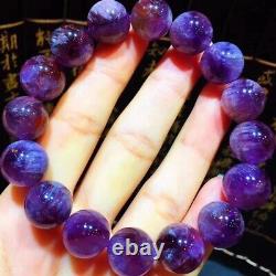 13.2mm Genuine Natural Auralite Crystal Beads Rare Bracelet AAAA