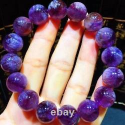 13.2mm Genuine Natural Auralite Crystal Beads Rare Bracelet AAAA