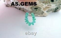 13 Rare Natural Gem AAAAA Zambian Emerald Smooth Rondelle 3.3-4mm Beads 3.55cts