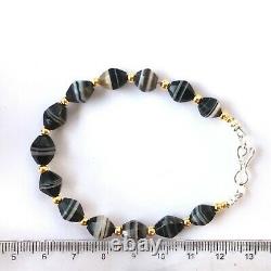 13 rare shape Ancient sulemani bhaisajyaguru agate stone bracelet bead #B258