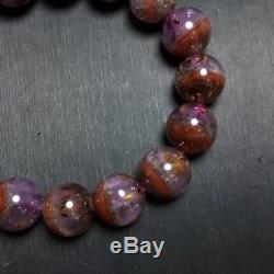 13mm Genuine Natural Auralite 23 Canada Crystal Beads Rare Bracelet AAAA