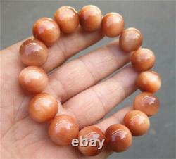 14MM Rare Natural Red Tiger Eye Stone Jade Beads Bracelet