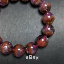 14.2mm Genuine Natural Auralite 23 Canada Crystal Beads Rare Bracelet AAAA