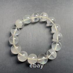 14.5mm 64g TOP Rare Natural White Phantom Quartz Crystal Gemstone Beads Bracelet