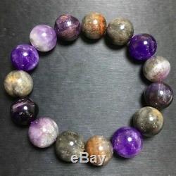 14.9mm Natural Colorful Auralite 23 Canada Crystal Beads Rare Bracelet AAAA