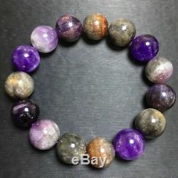 14.9mm Natural Colorful Auralite 23 Canada Crystal Beads Rare Bracelet AAAA