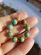 14k Solid Gold Rare Green Crow Springs Turquoise Bead 8mm Pendant Necklace