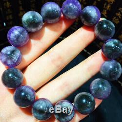 14mm Genuine Natural Auralite Crystal Beads Rare Bracelet AAAA