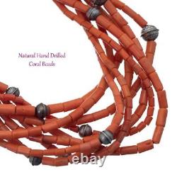 169gm Antique Coral Necklace Natural Mediterranean Old NATIVE AMERICAN Pawn 37