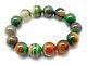 16mm Rare 6a Natural Green Browned Clairvoyant Agate Round Bracelet Gift Bl9019d