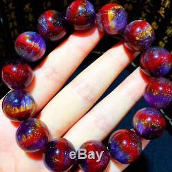 16mm Genuine Natural Auralite Crystal Beads Rare Bracelet AAAA