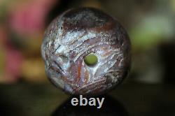 17 mm Near Eastern Ancient Rare Agate Eye Bead Found In Balkh Afghanistan. #L707