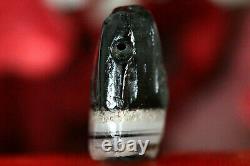 17x10 mm Very Rare Tibetan Ancient Agate Pendent, Hi Contrasted Dzi Bead #L938