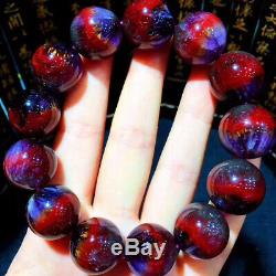 18.2mm Genuine Natural Auralite Crystal Beads Rare Bracelet AAAA