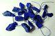 18 Rare Natural Blue Lapis Lazuli Briolette Focal Nugget Beads 357ctw 24-36mm