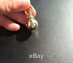 18ct Yellow Gold Large Ball Bead Hardware Pendant Amazing Piece Rare