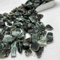 1LB Tumbled Rare Seraphinite Crystal Chips Bulk Gemstone Undrilled Beads Natural