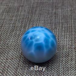 1PCS 15mm Natural Rare Blue Larimar Gemstone Crystal Polished Beads Sphere Ball