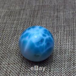 1PCS 15mm Natural Rare Blue Larimar Gemstone Crystal Polished Beads Sphere Ball