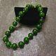 20 Rare Spectacular Green Jade Necklace Huge 18 Mm Beads Sterling Clasp Knotted