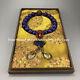 20mm Rare China Natural Lapis Lazuli Stone Buddha 18 Beads Bracelet Bangle