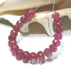21 RARE GEM GRADE NATURAL FACETED RUBY RED SPINEL BEADS STRAND 22.5ctw 4.5-6mm