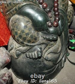 22 Rare Chinese Shoushan Stone Carving Happy Laugh Maitreya Buddha Beads Statue