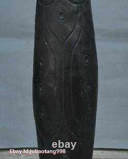 24 Rare Hongshan Culture Old Jade Stone (black magnet) Dzi Beads Cong & Zong