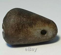 25.5mm ANCIENT RARE WESTERN ASIAN AGATE SEAL STONE PENDANT BEAD