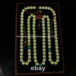 28mm Rare China Luminous Stone Necklace 108 Beads Bracelet Bangle Necklace