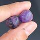 2 Rare Ancient Southeast Asia Purple Amethyst Stone Beads 14.5, 14 Mm #f3401