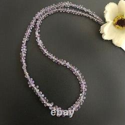 30C Rare Lavender Color Natural Sapphire 2X3-3X4MM Faceted Drops 8 Beads 1 Line