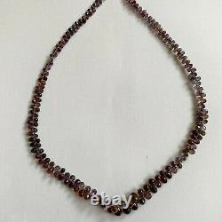 30Ct Rare Wine Color Natural Sapphire 2X3-3X4MM Faceted Drops 8 Beads 1 Line